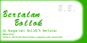 bertalan bollok business card