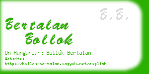 bertalan bollok business card